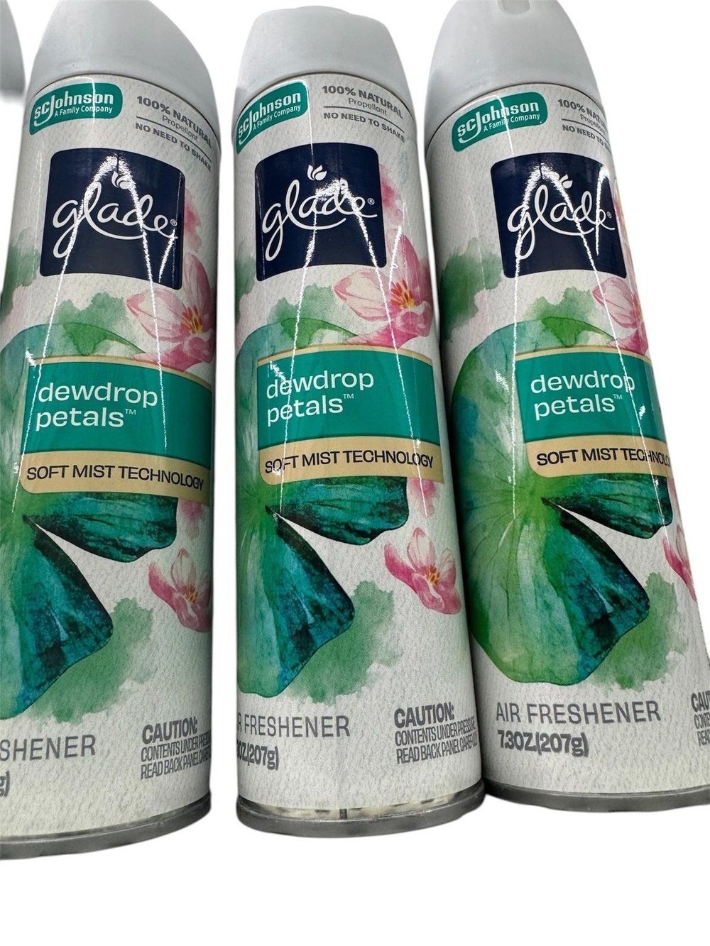 Glade Dewdrop Petals Air Freshener Spray - Teal and White